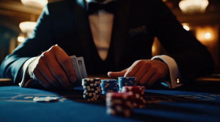 Live Bandar Poker dealer table on cimahitoto mobile interface